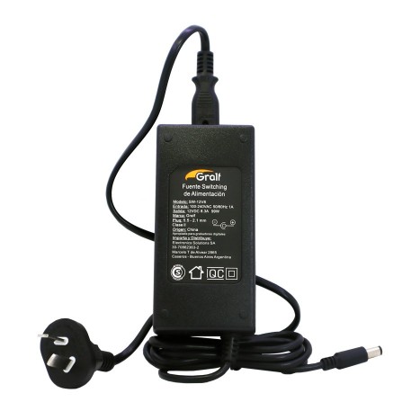 Fuente Switching 12V 8A Dc plug 5.5-2.1mm
