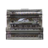 Bornera de distribución, 4p, 11 entradas.