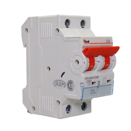 Interruptor Termomagnético 2P C6 6kA