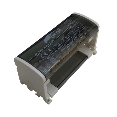 Bornera de distribución, 2p, 11 entradas.