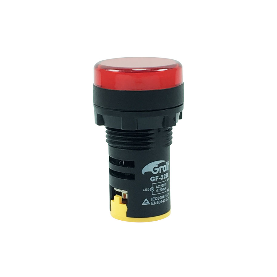Piloto indicador rojo (Ø22mm) de 24V