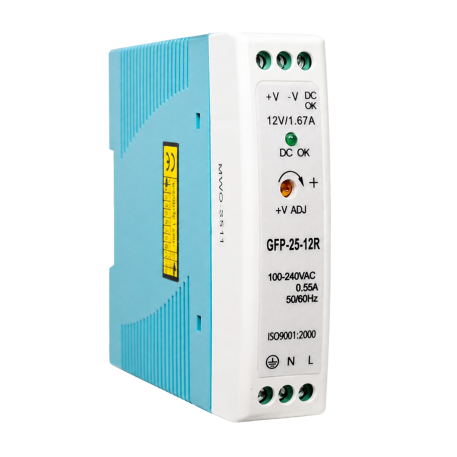 Fuente switching riel din  12V 1,67A