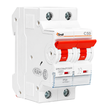 Interruptor Termomagnético 2P C50 6kA