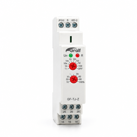 Relé de tiempo OFF-Delay con señal de control